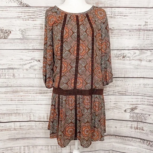 Daniel Rainn Dresses & Skirts - ⭐️⭐️Daniel Rainn Boho Drop Waist Crochet Accent Dress, NWT, Size Medium,